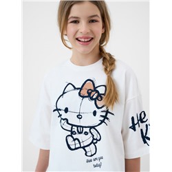 Комплект трикотажный для девочек: фуфайка (футболка), шорты