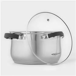 Кастрюля Катунь «Ирида», 5.2 л, d=22 см, капсульное дно, индукция, нержавеющая сталь