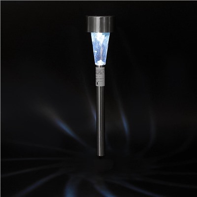 Садовый светильник «Трапеция», уличный, на солнечной батарее, 5.3×38×5.3 см, 1 LED, свечение белое