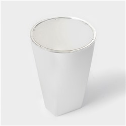 Кашпо для цветов со вставкой Plast-Avenue «Грейс», 1.4 л (800 мл), пластик, белое