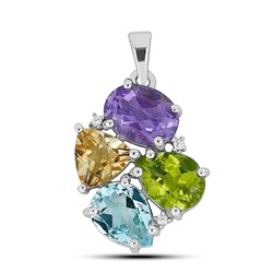 Подвеска, аметист , перидот , топаз , цитрин, Виола