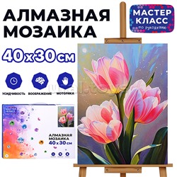 Мозаика алмазная "Прекрасные тюльпаны" 30*40см.