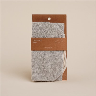 Мочалка - лента массажная SL Home «Ортика», хлопок, 48×21 см, бежевая