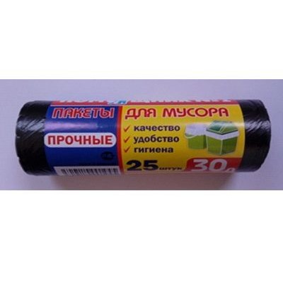 Мешки для мусора 30л. 25 шт. Помощник № 1 Люкс