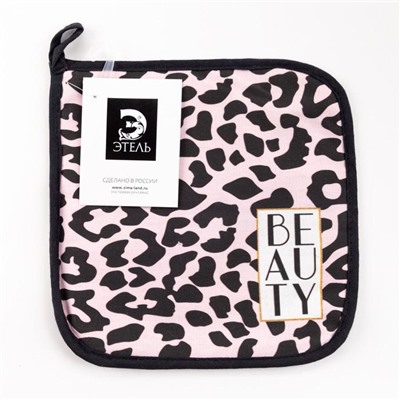 Прихватка Этель Beauty 19×19 см, 100% хлопок, саржа, ватин 250 г/м²