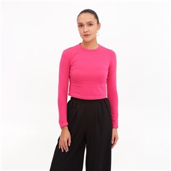 Лонгслив женский MINAKU: Basic line, цвет фуксия, размер 42