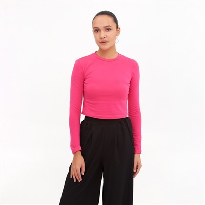 Лонгслив женский MINAKU: Basic line, цвет фуксия, размер 42