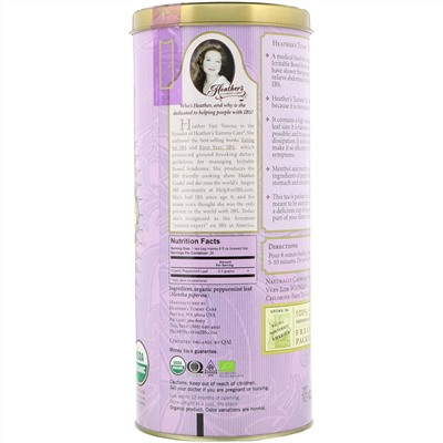 Heather's Tummy Care, Tummy Teas, Organic Peppermint Tea Bags, Caffeine Free, 36 Extra Large Tea Bags, 4.2 oz (120 g)