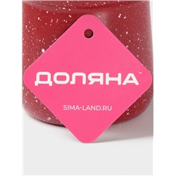 Турка Доляна «Мрамор рэд», 500 мл, d=9 см, 19.5×9×14 см, пластиковая ручка, антипригарное покрытие, индукция, красная