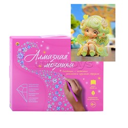 Алмазная мозаика 23х30 "Куколка с крыльями" с подр., с част. заполн. (блест.) (8 цв.)