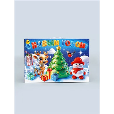 Подарочная новогодняя коробка «Мерцающий», Адвент календарь с заданиями, 47.7×3.9×32 см