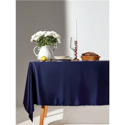 Скатерть «Этель» Sapphirine, тёмно-синяя, 150×110 см