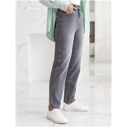 Джинсы мом фит из эластичного денима средней плотности