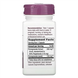 Nature's Way, Premium Extract, гранат, 350 мг, 60 веганских капсул