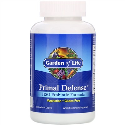 Garden of Life, Primal Defense, HSO Probiotic Formula, 180 Vegetarian Caplets