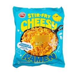 Лапша стир-фрай Чиз Рамен со вкусом чеддера и маскарпоне Оттоги Otoki Ottogi Stir-fry Cheesy Ramen (Корея), 110 г