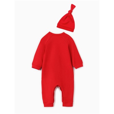 Набор (комбинезон и шапочка) «Крошка Я. Зимние котики», рост 62-68 см