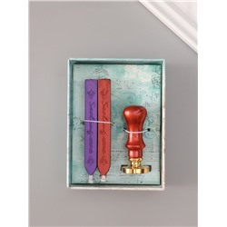 Подарочный набор для сургучной печати «Сова на луне», печать, ручка, сургуч, 12.5×10×3.6 см