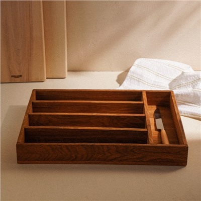 Лоток для столовых приборов SL Home, 34×25×5 см, дуб