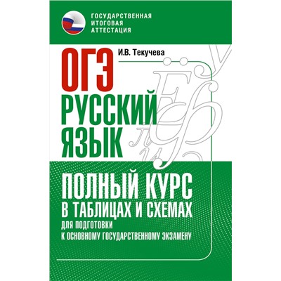 АСТ Текучева И.В. "ОГЭ. Русский язык. Полный курс в таблицах и схемах для подготовки к ОГЭ"