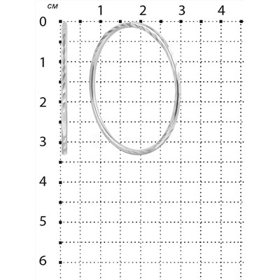 Серьги-конго из серебра с алмазной огранкой родированные, диаметр 3 см 925 пробы 2-184ар