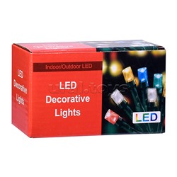 Электрогирлянда 3м, 100 ламп, цветная