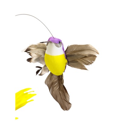 Штекер летающий «Подсолнух с птичкой», на солнечной батарее, МИКС