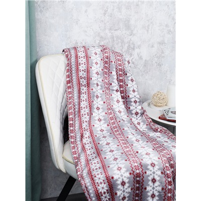 Плед флисовый 150х200 см Скандинавский стиль / GP611-17 /уп 1/745286 новогодний