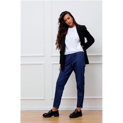 Брюки джинсовые с карманами 344 (Синий)