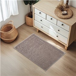 Коврик для дома Доляна «Букли», 40×60 см, серый