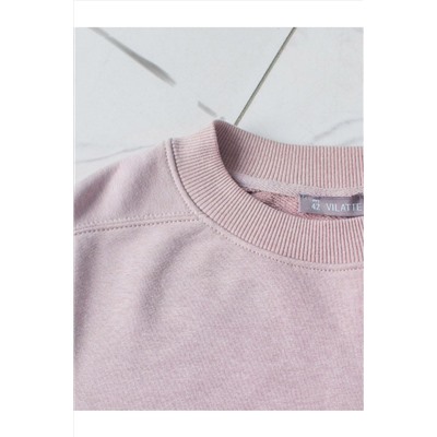 Свитшот свободный из петельчатого футера двухнитки с эластаном VILATTE, 1228121