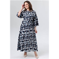 Платье штапель  6123/02/Синий, голубой