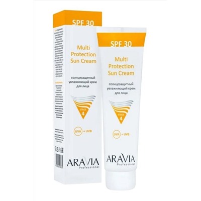 Aravia Солнцезащитный увлажняющий крем для лица / Multi Protection Sun Cream SPF 30, 100 мл KRISTALLER, 1135581