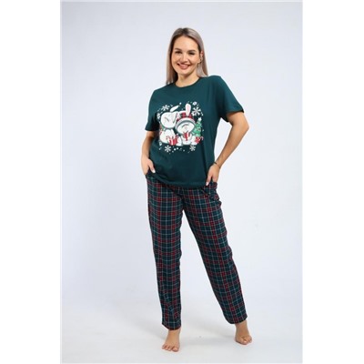 664 Пижама Зайки (Зеленый)