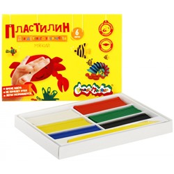 Пластилин   6цв 90 гр. со стеком 3+ ПКМ06-П Каляка-Маляка