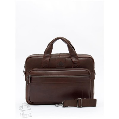 Портфель мужской кожаный 11018Z coffee Zinimsk в Новосибирске