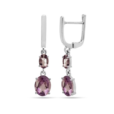 Серьги из серебра аметист, Вивьен