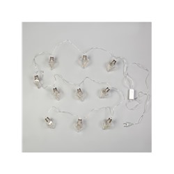 Гирлянда «Нить» 3 м с насадками «Лампочки кристалл», IP20, прозрачная нить, 80 LED, свечение синее, 8 режимов, 220 В