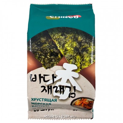 Хрустящая морская капуста со вкусом кимчи Chingu, 5 г  (10 шт.)