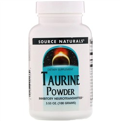 Source Naturals, Порошок таурина, 3.53 унций (100 г)