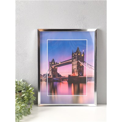 Набор фоторамок для фото 30×40 см Lumo, 3 шт., (пластиковый экран), серебро