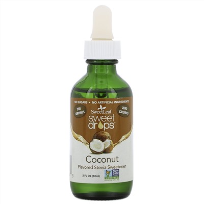 Wisdom Natural, SweetLeaf Sweet Drops, Coconut, 2 fl oz (60 ml)