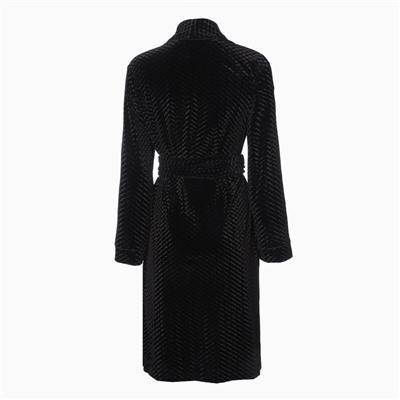 Халат домашний женский KAFTAN «Бархат», размер 40, чёрный