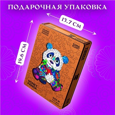 Пазл фигурный Honey Panda, размер 22×25 см, 117 деталей