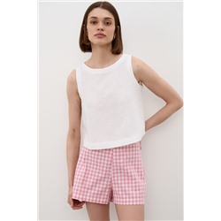 Шорты  SRT25_02_Pink Checkers /Розовый, белый