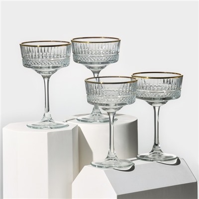 Фужеры для шампанского Paşabahçe Elysia, 260 мл, набор 4 шт., стекло, прозрачные