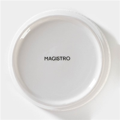 Банка для сыпучих Magistro Crotone, 600 мл, 12.5×15.4 см, фарфор, белая