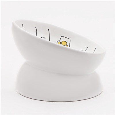 Миска «Лапа Кота», 150 мл, 13×9 cм, керамика, белая