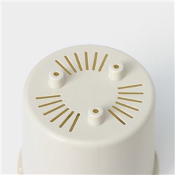 Кашпо для цветов со вставкой «Стив», 650 мл, d=11.5 см, h=10.5 см, цвет белый ротанг