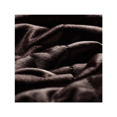 Покрывало «Этель» 220×240±5 см, велюр, коричневое